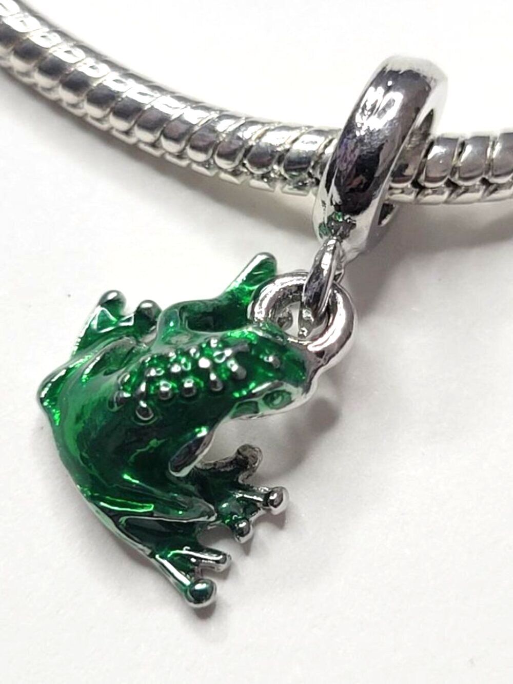 NWT Frog For Pandora Troll Charm Bracelet AMAZING Single Green Frog Dangle Charm